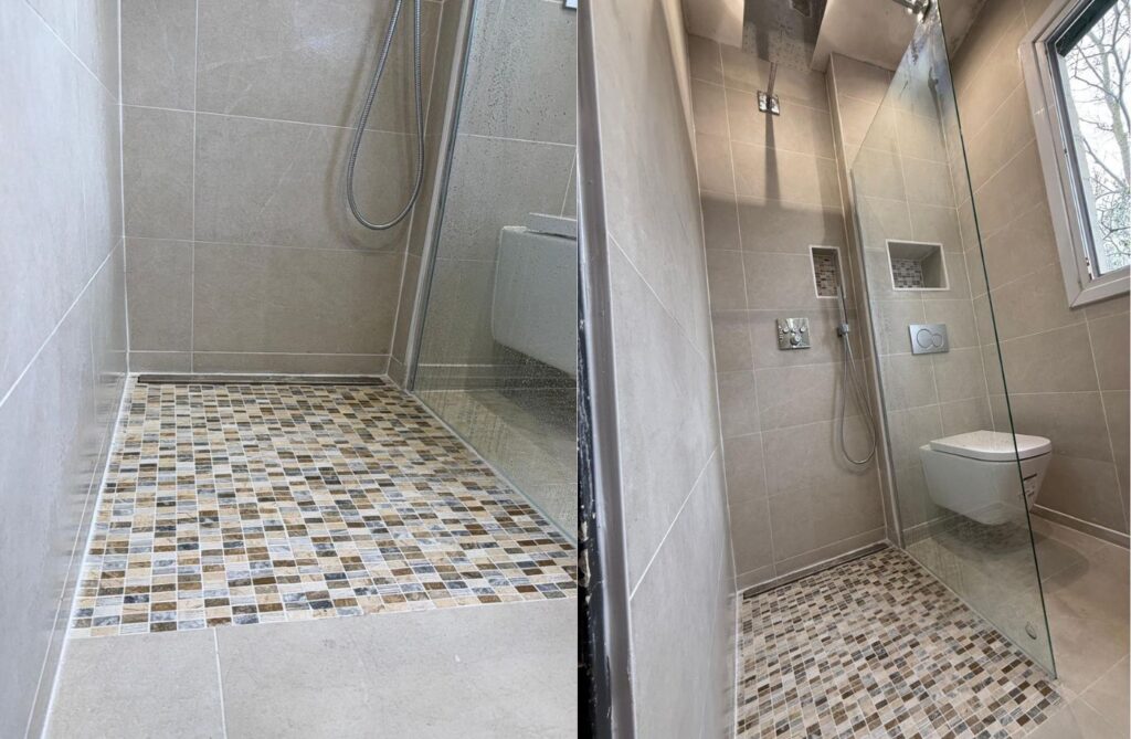 Pose de carrelage salle de bain